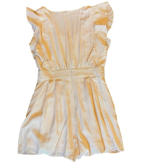 Hyfve Yellow Striped Ruffle Romper - Picture 5 of 5